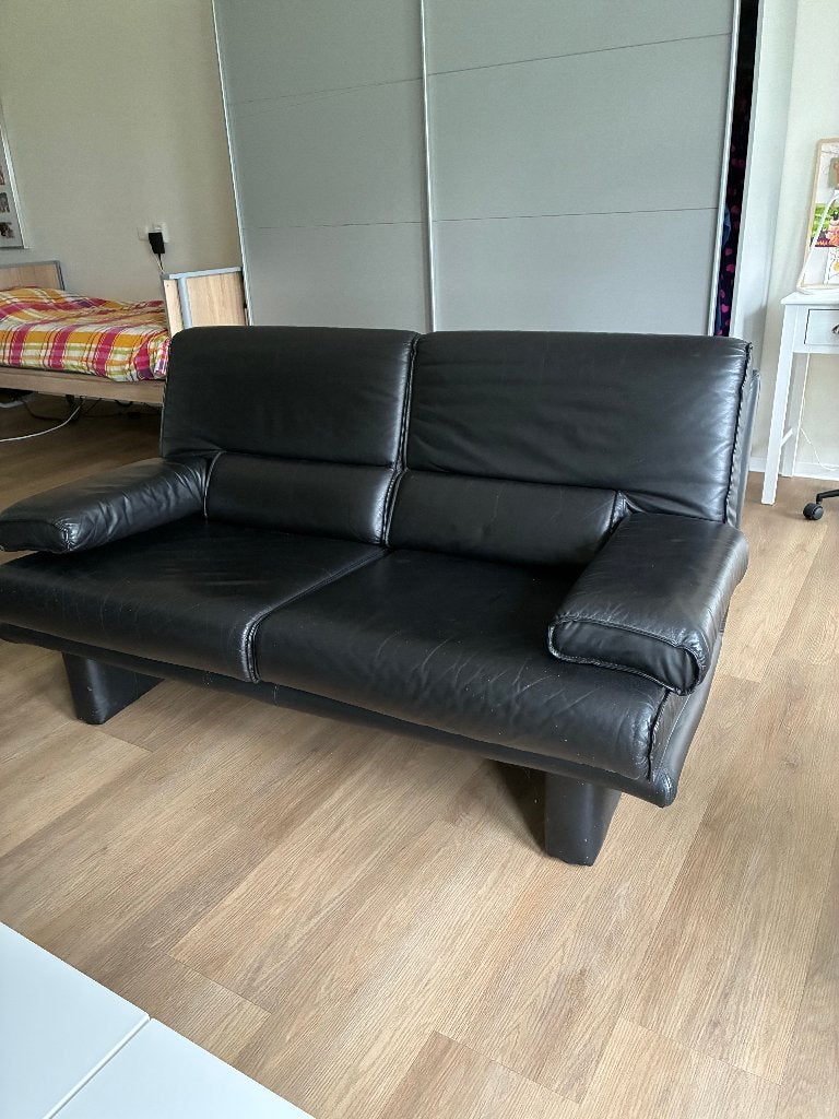 leren tweezits bank, Ophalen, Gebruikt, 150 tot 200 cm, Tweepersoons