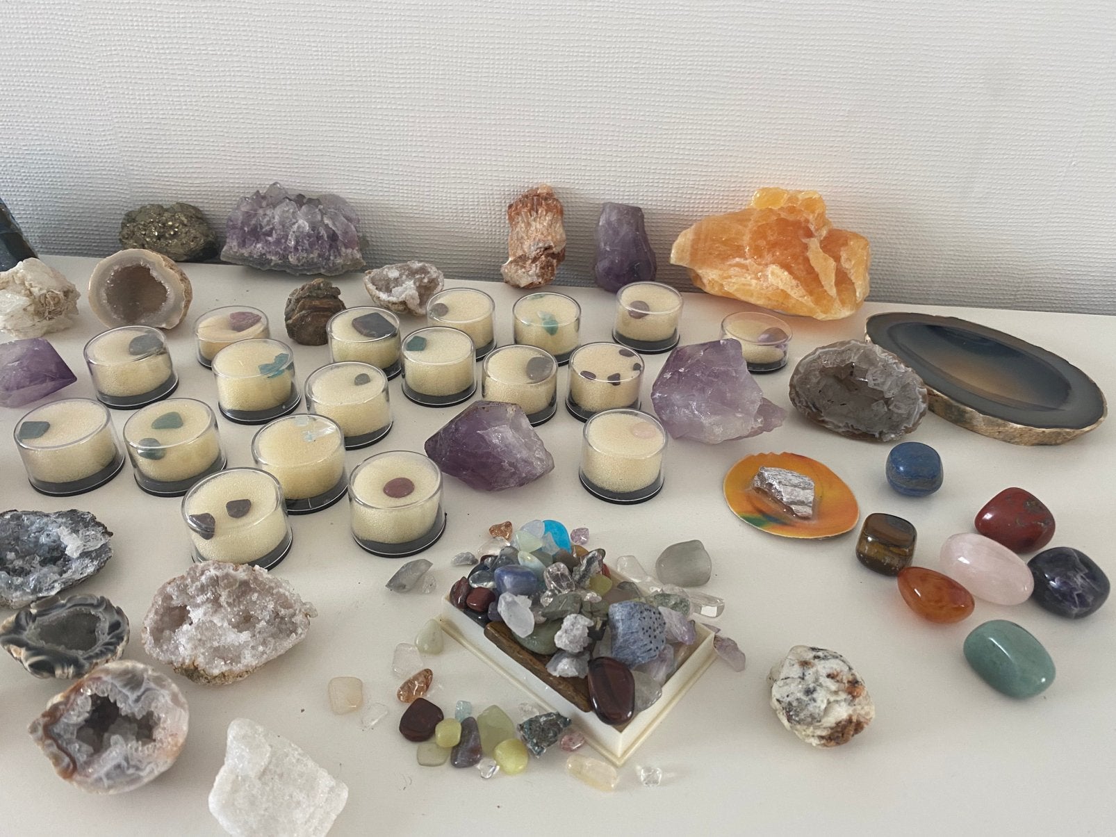 Mooie Collectie edelstenen, mineralen (zie de foto), Ophalen of Verzenden, Zo goed als nieuw