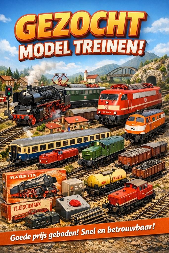 Gekocht/inkoop verzameling modeltreinen, Hobby en Vrije tijd, Modeltreinen | H0, Ophalen, Gelijkstroom, Fleischmann