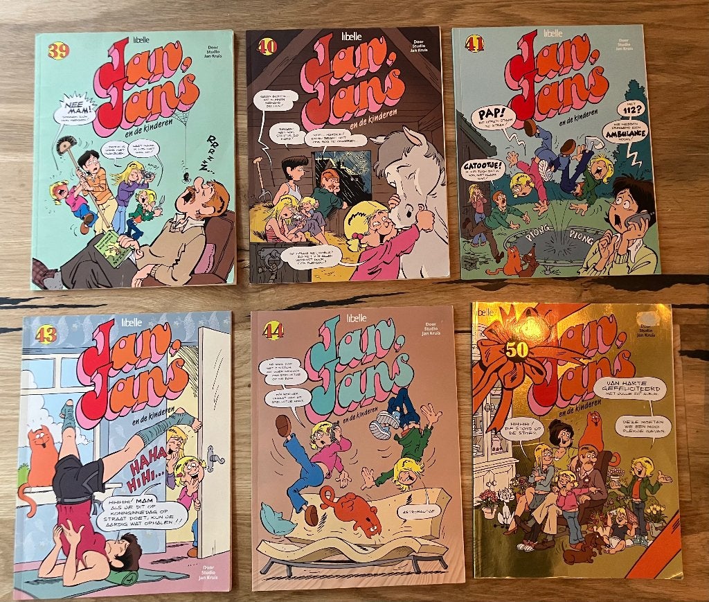 Jan Jans en de kinderen 39 40 41 43 44 50, Boeken, Meerdere stripboeken, Ophalen of Verzenden, Gelezen, Jan Kruis