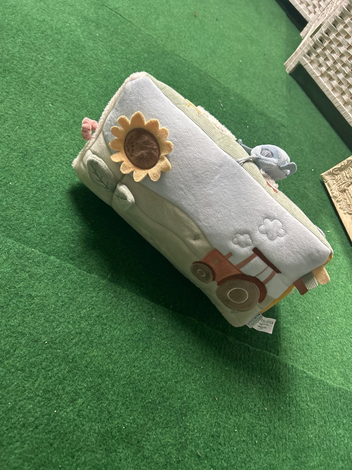 Little Dutch zacht speelcubus - Little Farm, Ophalen of Verzenden, Zo goed als nieuw, Overige typen