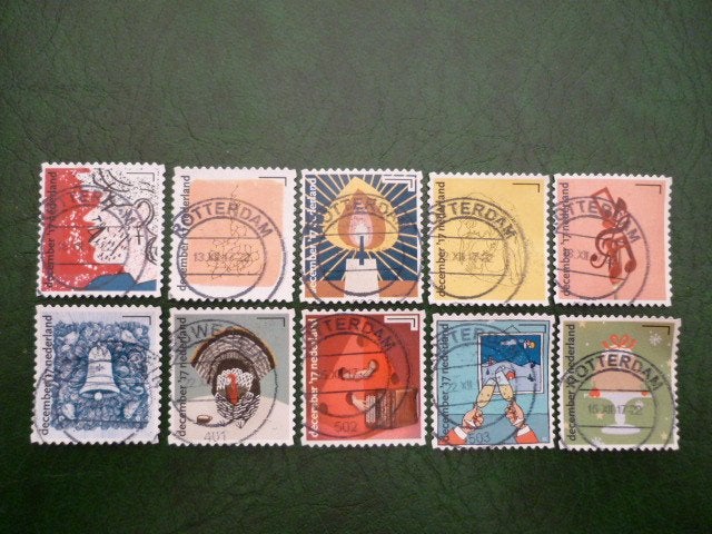 Kerstzegels 2017 complete serie gestempeld NVPH 3588 - 3597, Ophalen of Verzenden, Gestempeld