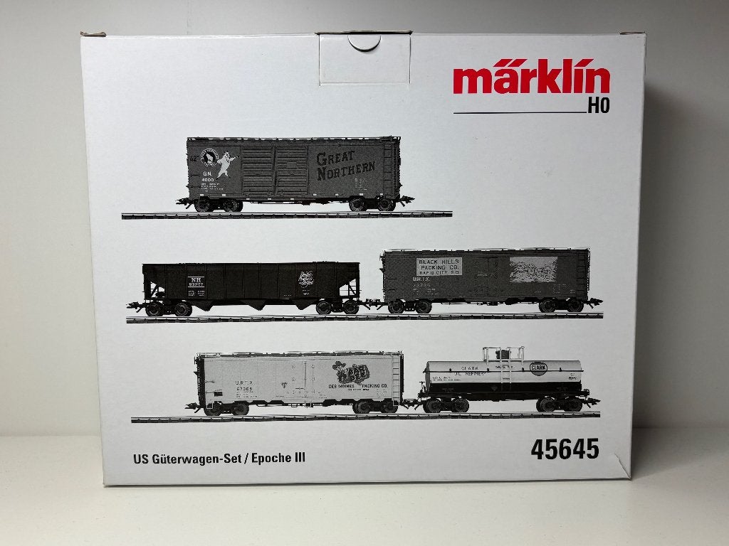 Märklin H0 45645 USA set goederenwagons, Wisselstroom, Treinset, Nieuw, Ophalen of Verzenden