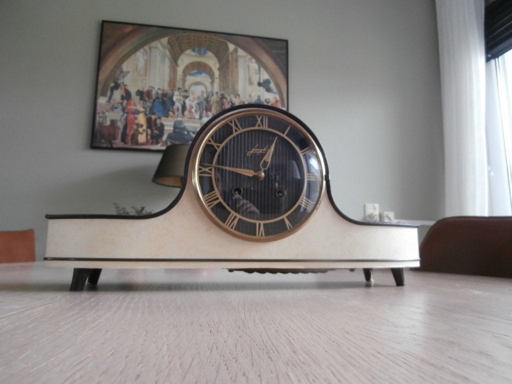 Vintage Junghans tafelklok - Jaren '50/'60, Antiek en Kunst, Ophalen