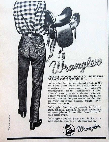 60+ vintage advertenties reclames kleding mode 35-69 fashion, Ophalen of Verzenden, Gebruikt, Reclamebord