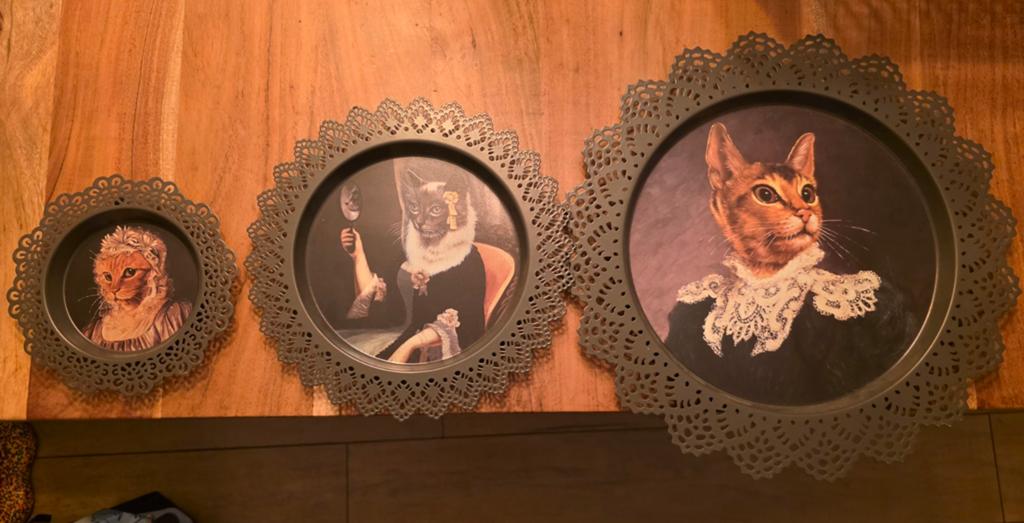 Ikea SKURAR 'limited edition' schilderijtjes katten, Ophalen, Minder dan 50 cm, Zo goed als nieuw, Schilderij