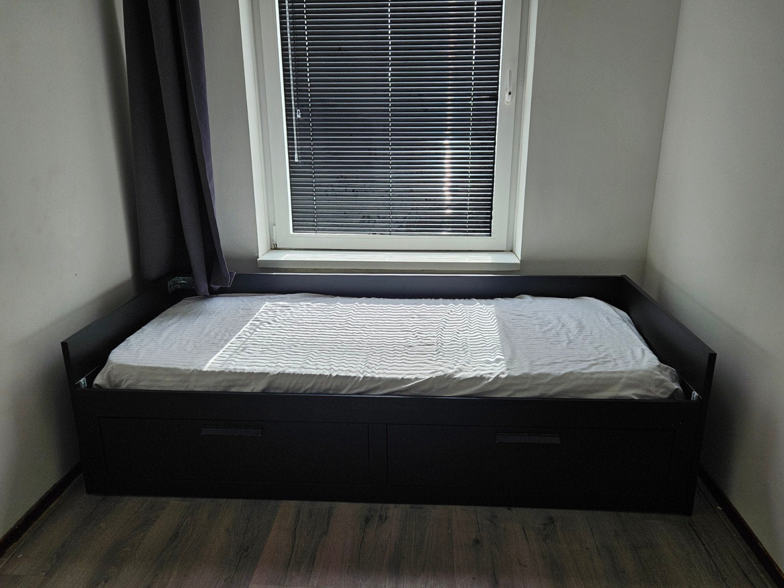 Ikea Brimnes bed single and double, Ophalen, Gebruikt, Zwart, Tweepersoons