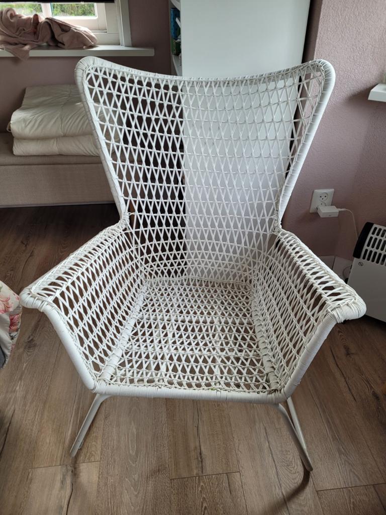 Högsten fauteuil tuinstoel wit Ikea, Ophalen, Zo goed als nieuw, Kunststof