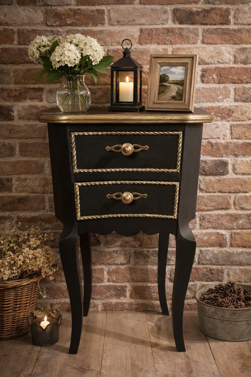 Brocante Nachtkastje / Bijzettafeltje, Ophalen