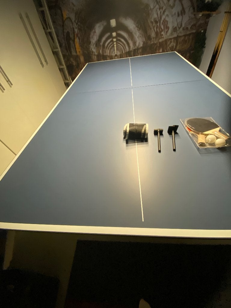 Tafeltennis top blad voor op pooltafel, Ophalen, Zo goed als nieuw, Tafel Indoor, Inklapbaar