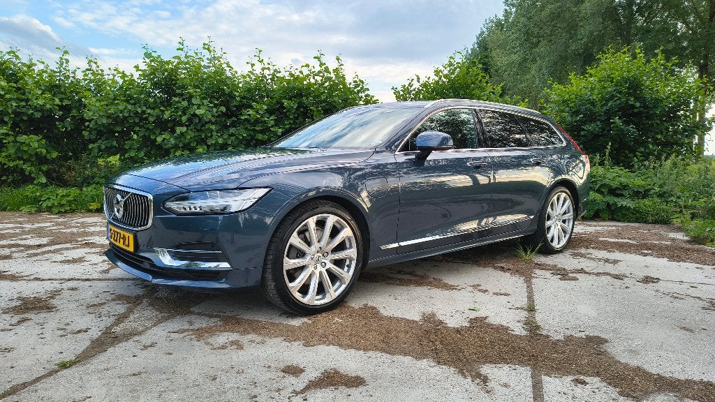 Volvo V90 T8 Twin Engine 390pk Inscription AWD 2020 Blauw, Auto's, Volvo, Automaat, V90, Euro 6, 4 cilinders