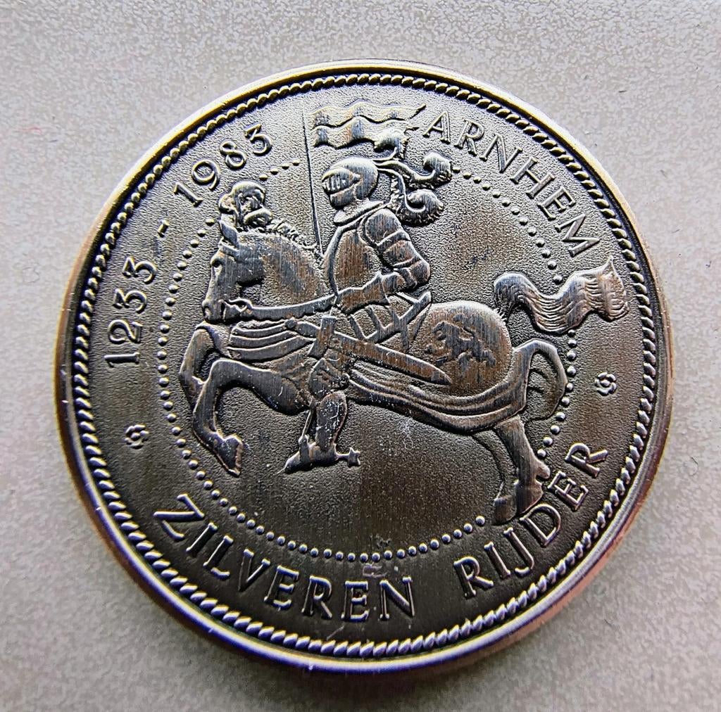 ZILVEREN RIJDER UNC, Postzegels en Munten, Penningen en Medailles, Ophalen of Verzenden, Zilver, Nederland