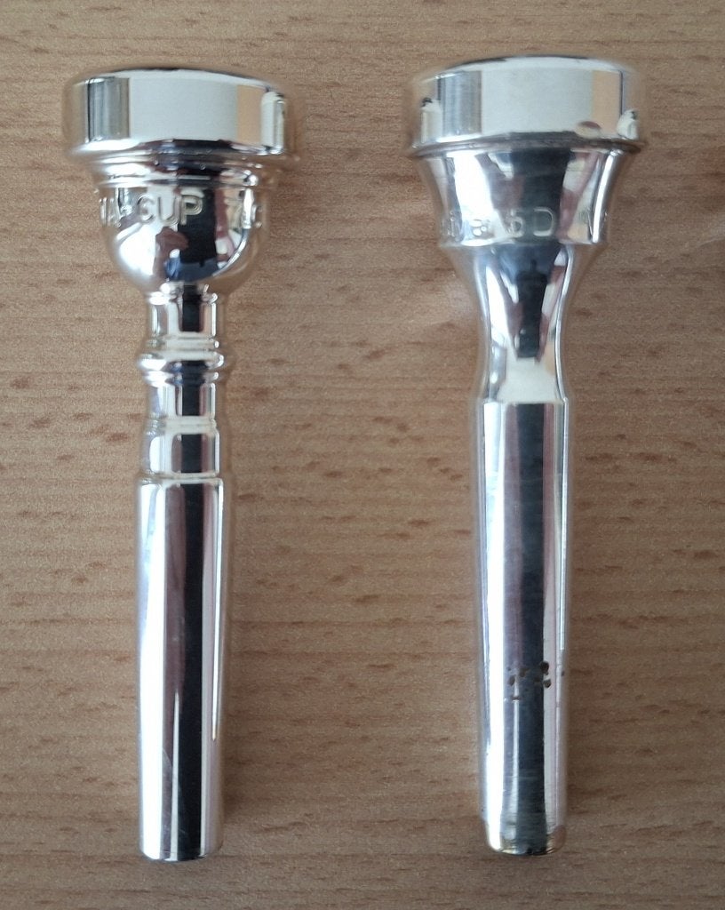 trompet mondstukkken 7c en 5d, Ophalen of Verzenden, Gebruikt, Bes-trompet
