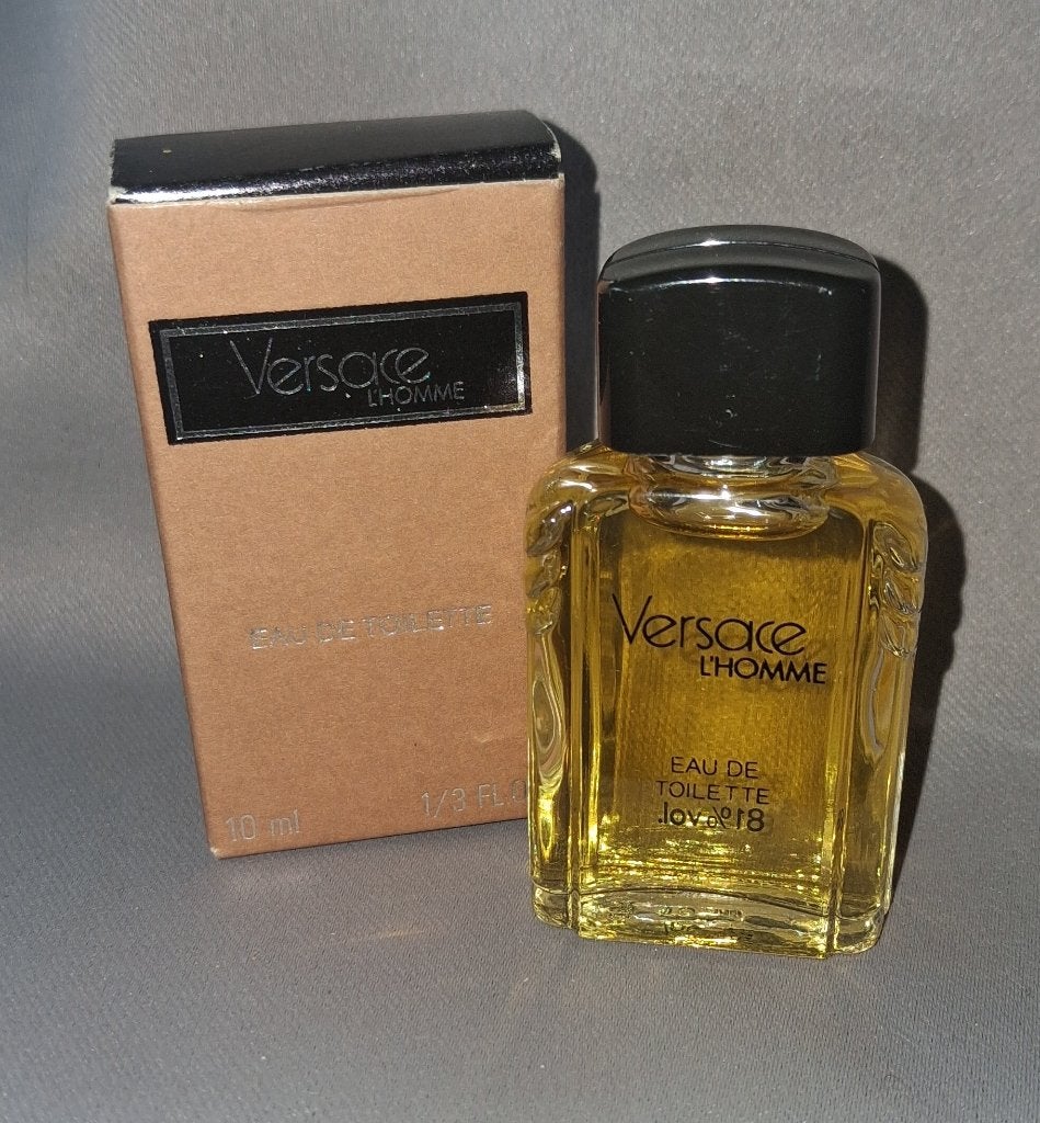 Volle parfum mini - Versace l, homme + doosje, Ophalen of Verzenden, Zo goed als nieuw, Miniatuur, Gevuld