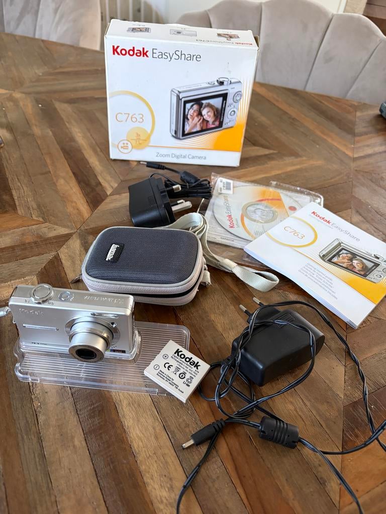 Kodak EasyShare C763 Digitale Camera met Accessoires, Audio, Tv en Foto, Fotocamera's Digitaal, Gebruikt, Kodak, Minder dan 4 keer