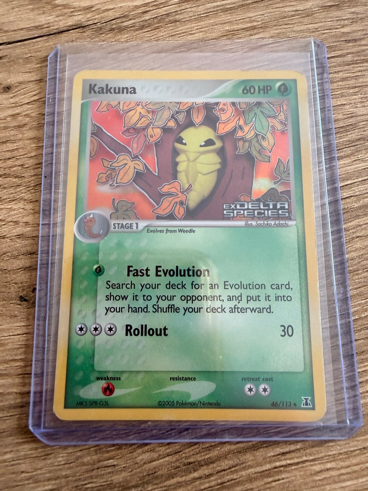 Pokémon Kaart Kakuna 46/113 EX Delta Species, Hobby en Vrije tijd, Verzamelkaartspellen | Pokémon, Ophalen of Verzenden, Gebruikt