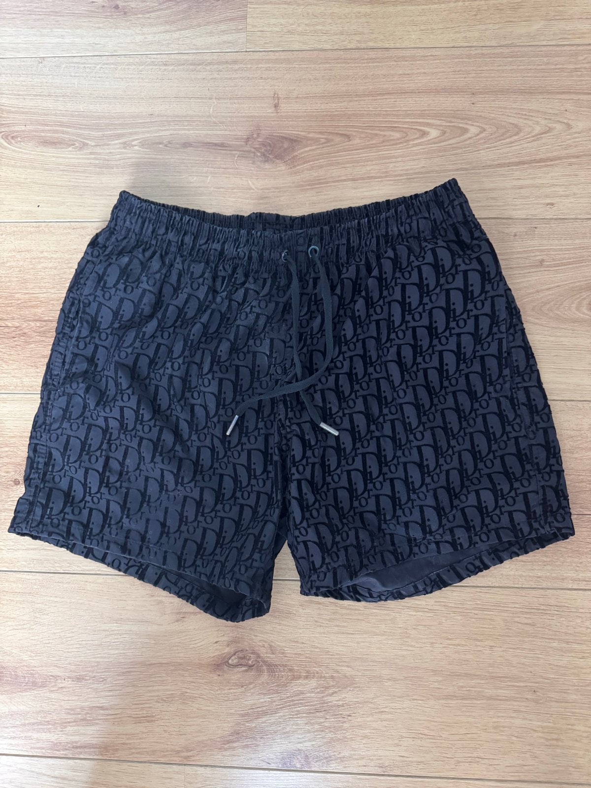 Dior zwemshort - Zwart met logo print, Kleding | Heren, Badmode en Zwemkleding, Ophalen of Verzenden, Maat 48/50 (M), Zwart, Zwemshort