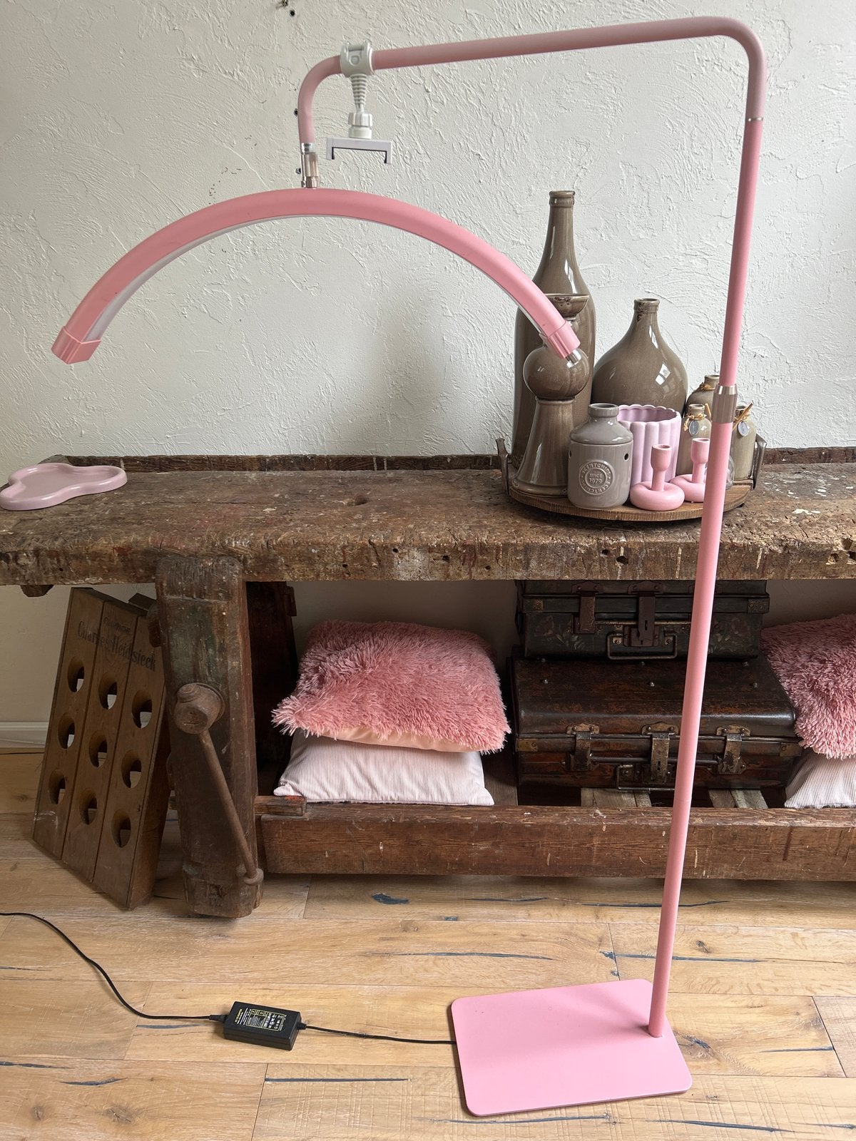LASHZAG Roze Wimperlamp / Schoonheidssalon Lamp, Ophalen, Gebruikt, Metaal, Roze