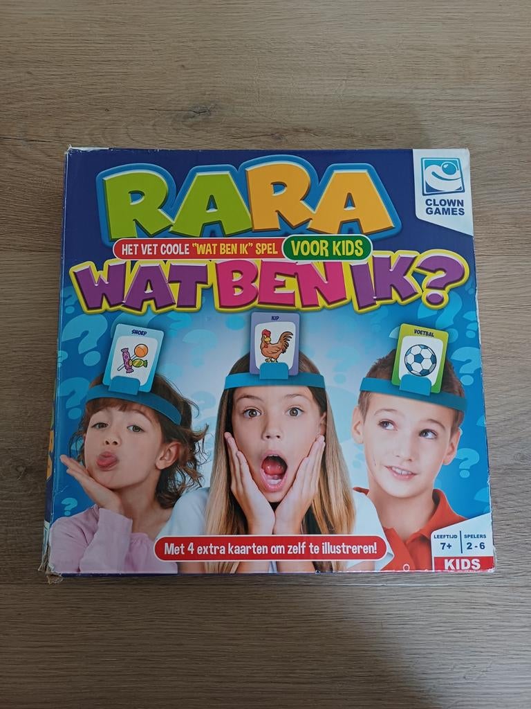 RaRa Wat Ben Ik? Spel voor Kids - Clown Games, Vijf spelers of meer, Ophalen of Verzenden, Gebruikt, Clown Games