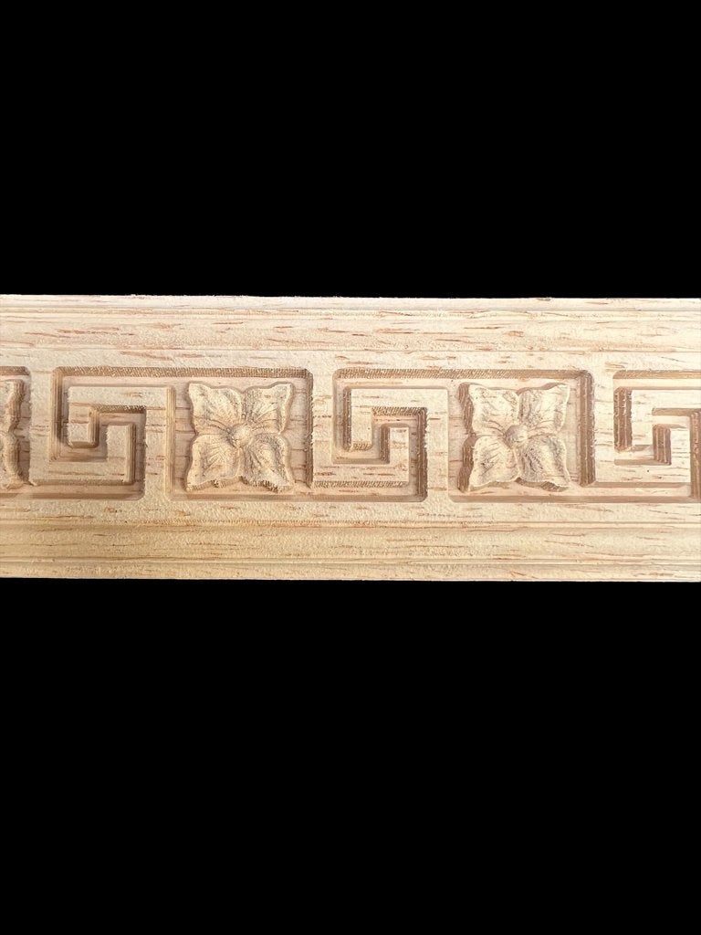 Chinees houtsnijwerk lat ornament applique chinese 50 cm, Verburgt Vintage, Boho, Hout, Ophalen of Verzenden