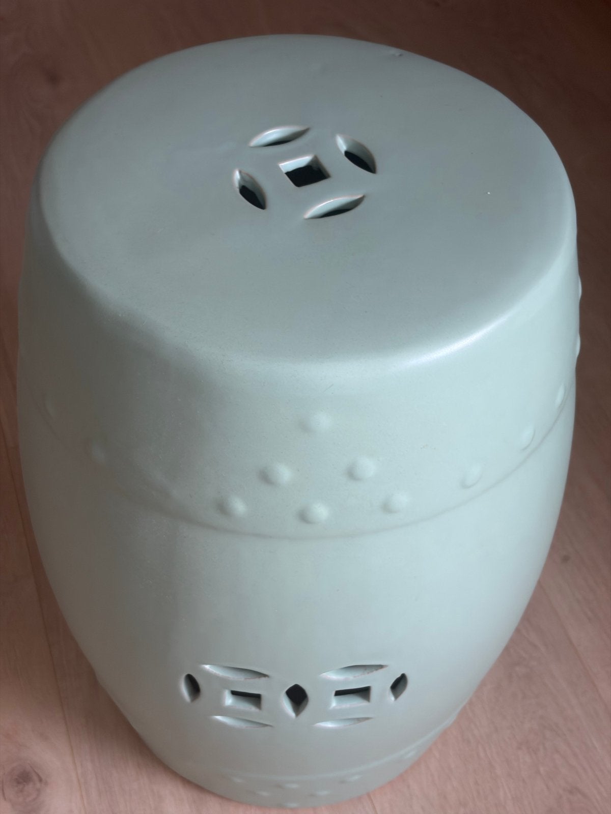 Keramische Chinese Tuinkruk/Bijzettafel Lichtgroen, Ophalen, Zo goed als nieuw, Overige materialen