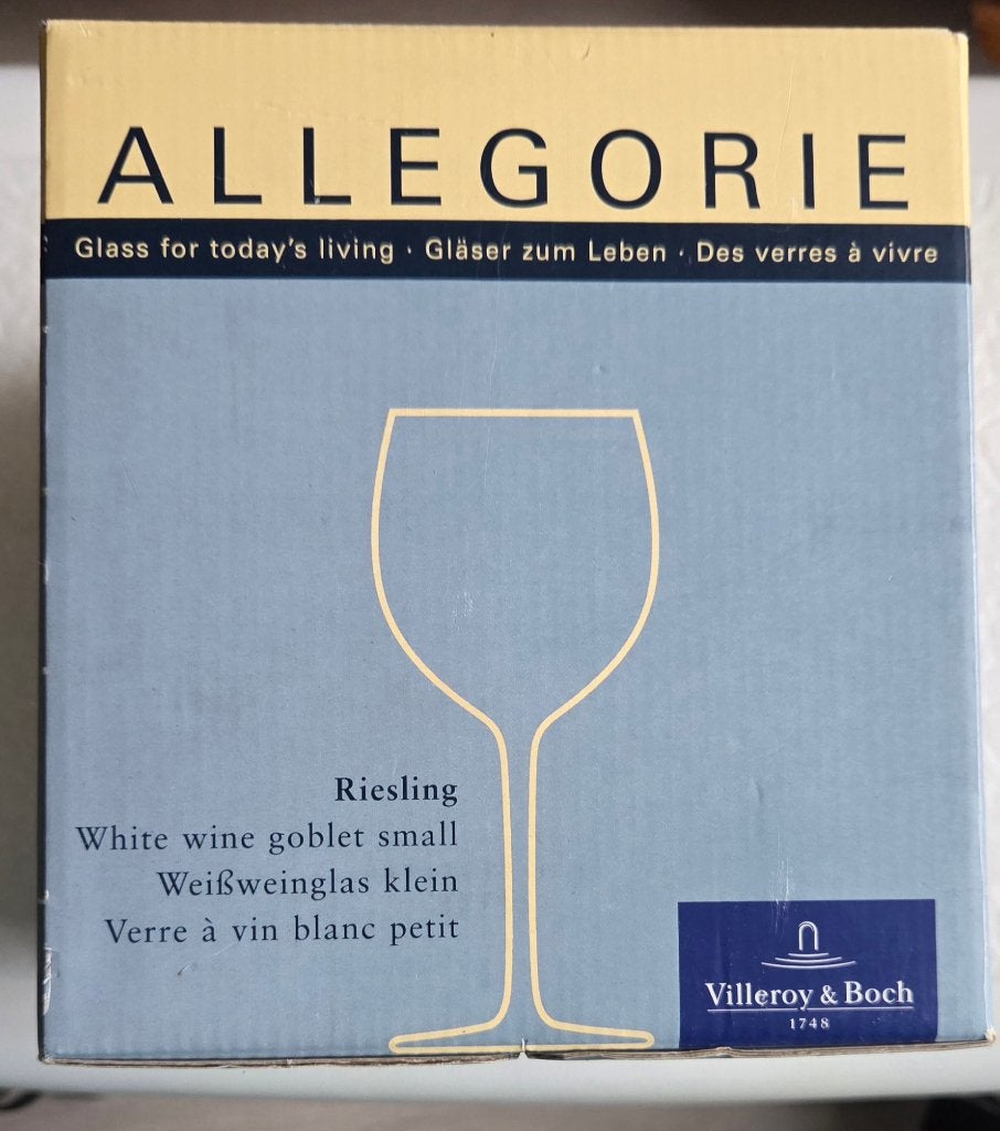 Set, 4 Villeroy & Boch Allegorie Riesling witte wijnglazen, Glas of Glazen, Nieuw, Ophalen of Verzenden, Glas