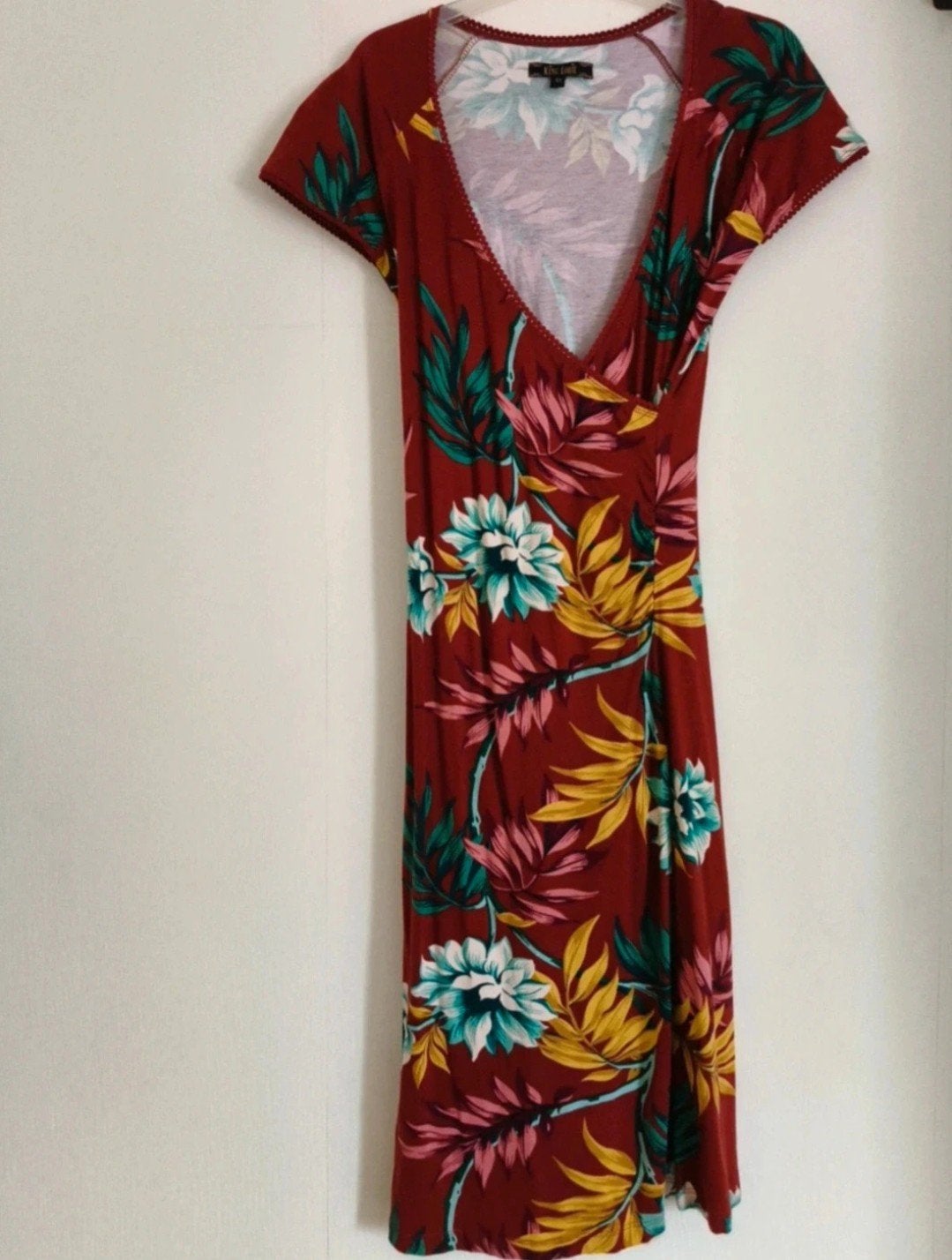 King Louie Jurk met Bloemenprint - Maat XS, Kleding | Dames, Ophalen of Verzenden, Zo goed als nieuw, King Louie, Maat 34 (XS) of kleiner
