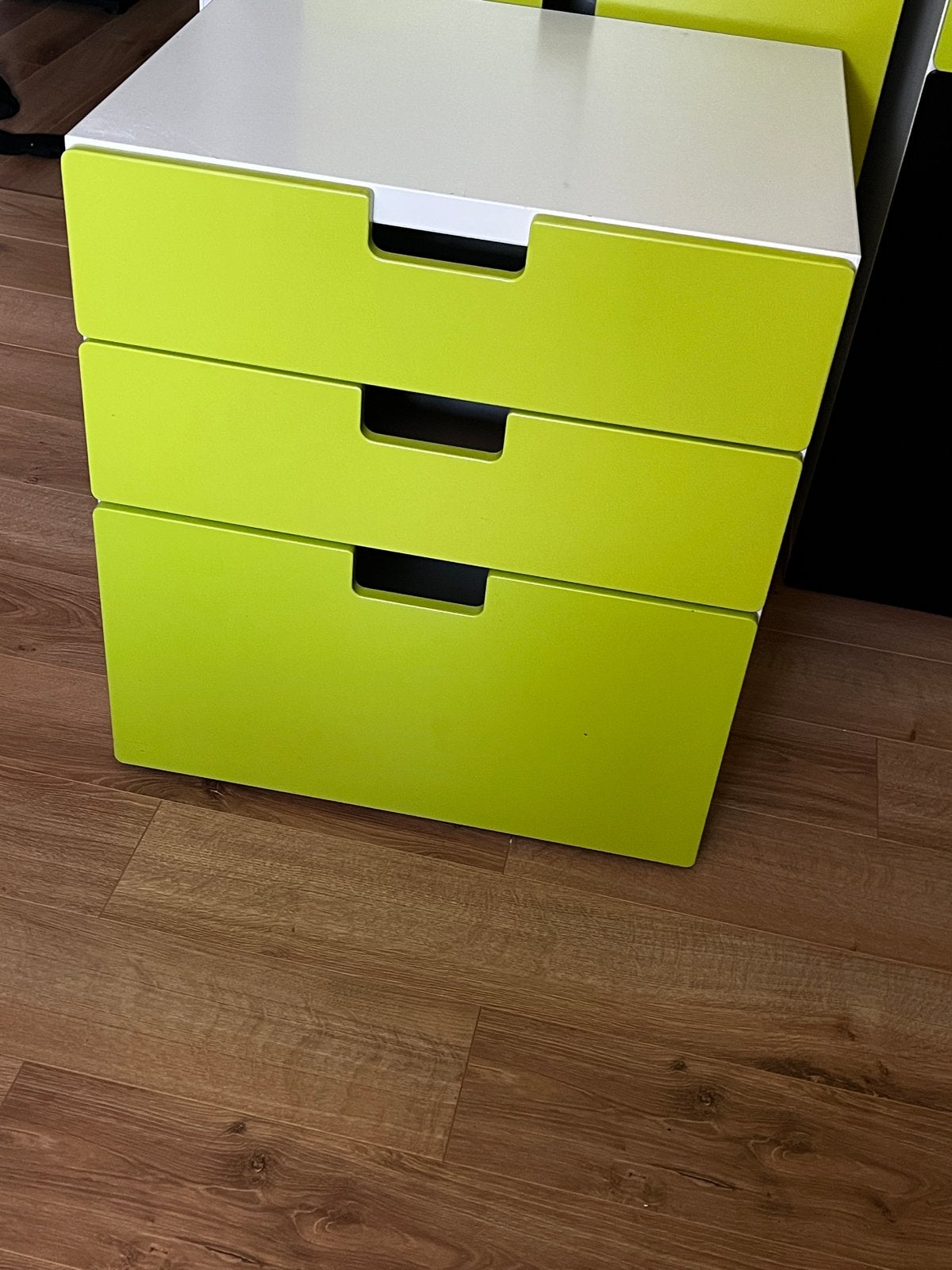 IKEA Kastje met 3 Lades - Groen/Wit (60x60x50 cm), Ophalen, Gebruikt, 50 tot 100 cm, 3 of 4 laden