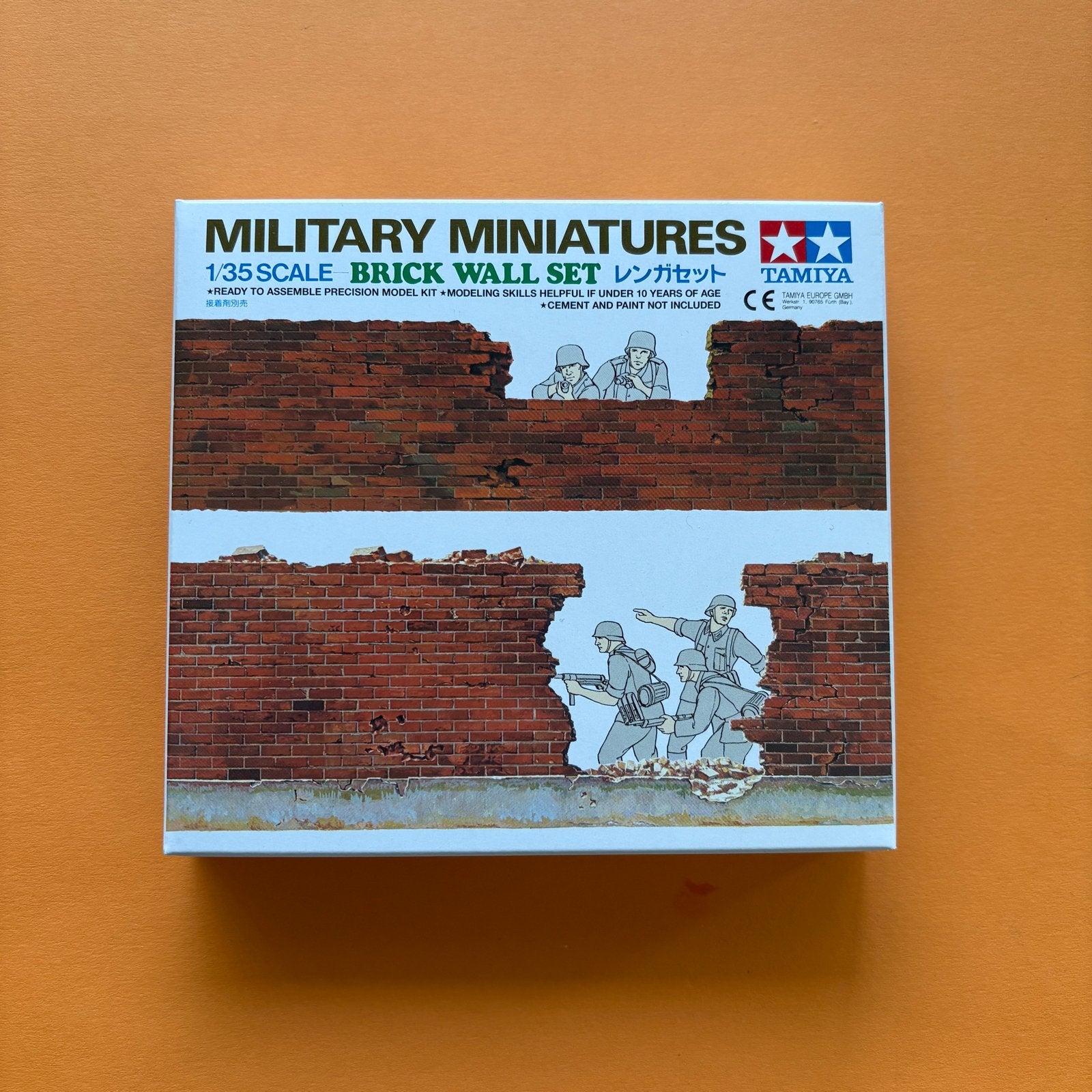 Tamiya Military Miniatures 1/35 Schaal Bakstenen Muur Set, Verzenden, Nieuw, 1:35 tot 1:50, Diorama