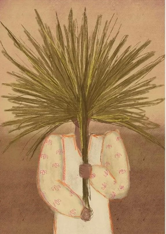 Studio Vreeken - Palm Girl Beige - NIEUW - A2, Rechthoekig Staand, Nieuw, Ophalen of Verzenden, A1 t/m A3