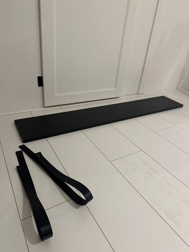 wandplank zwevend zwart, Ophalen, Gebruikt