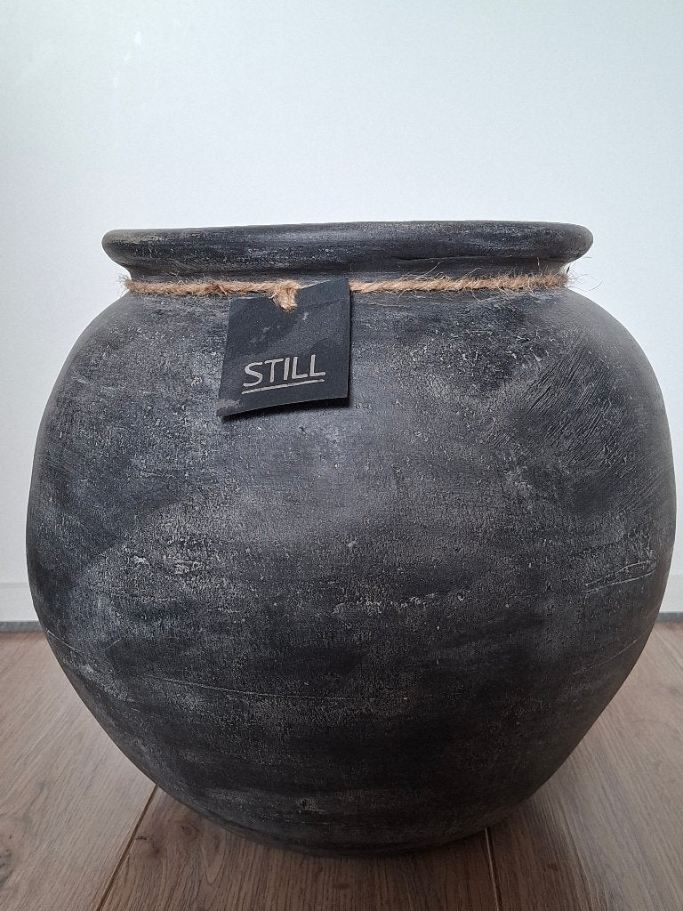 Still vaas, Ophalen, Zwart, Aardewerk of Porselein, Nieuw