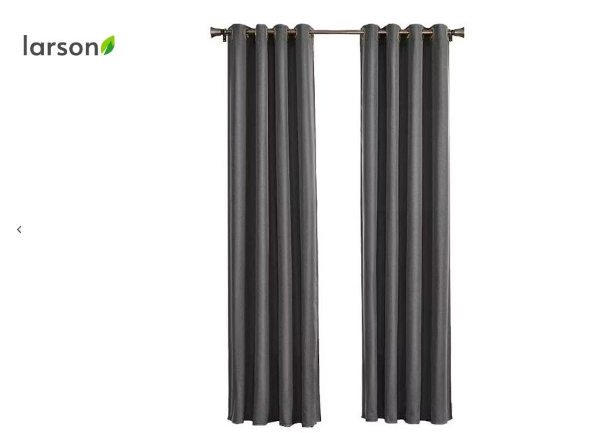 LARSON Blackout Gordijnen - Antrazitgrijs, 300x250,  2 stuks, Overgordijn, Overige merken, Zwart, Nieuw