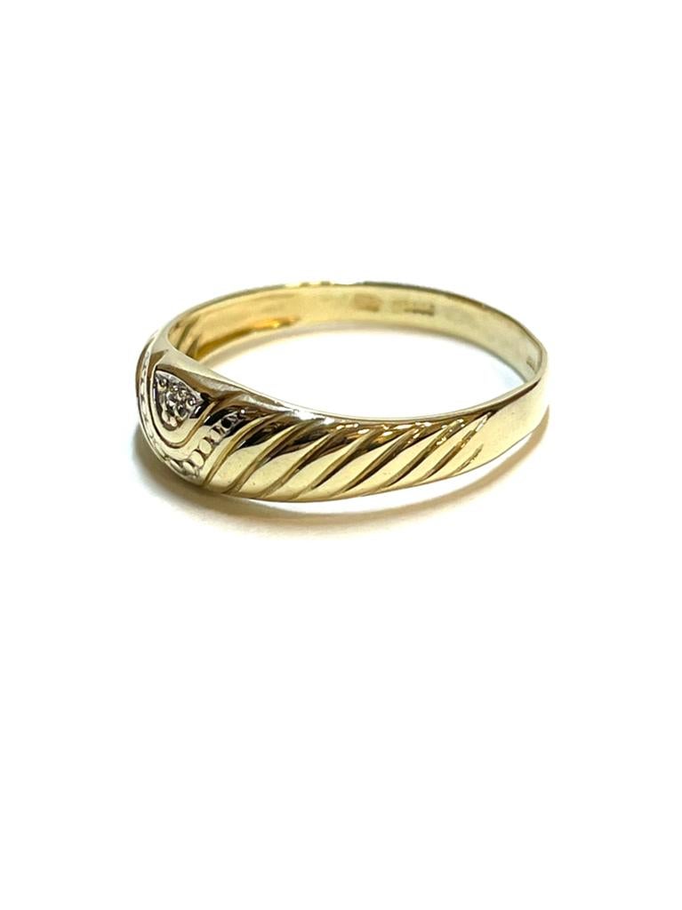 14k gouden ring met een diamant, -, -, Ophalen of Verzenden, Zo goed als nieuw