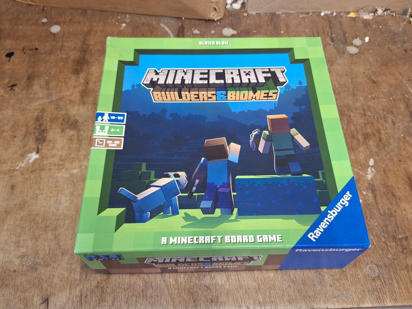 Minecraft Builders & Biomes Bordspel Ravensburger, Drie of vier spelers, Ophalen of Verzenden, Zo goed als nieuw, Ravensburger