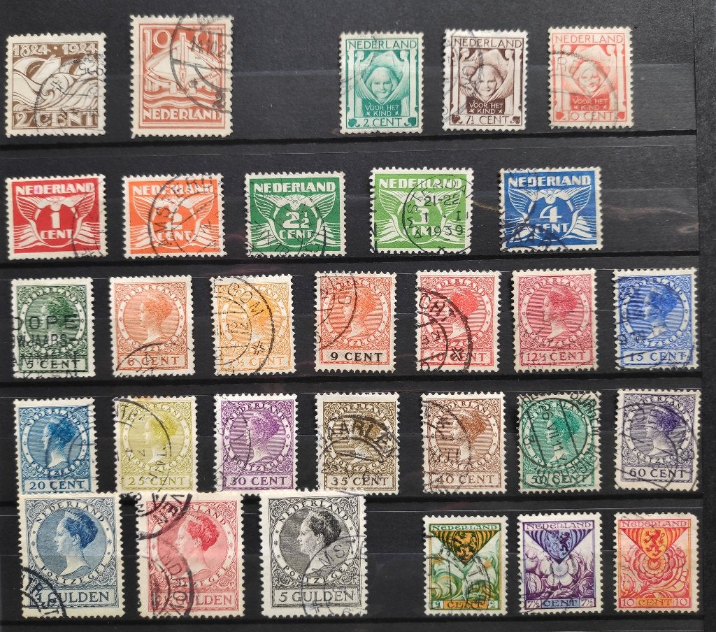 Selectie Nederland tussen 1924 en 1934, Verzenden, T/m 1940, Gestempeld