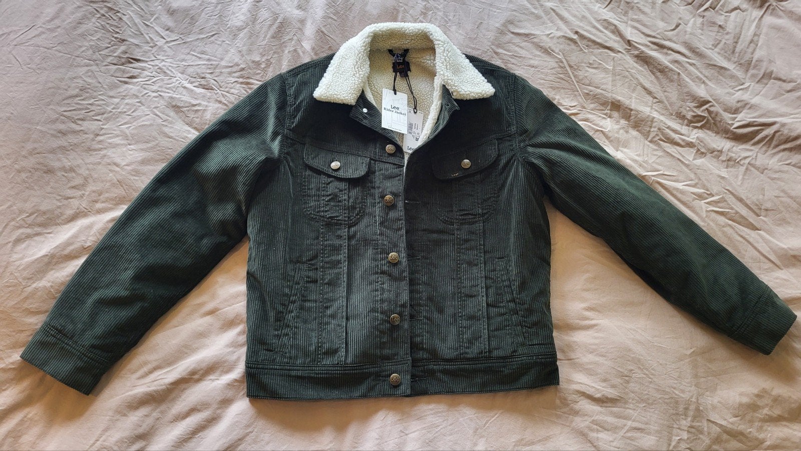 Nieuw Lee Rider Jacket Corduroy Groen Maat M, Maat 48/50 (M), Nieuw, Ophalen of Verzenden, Lee