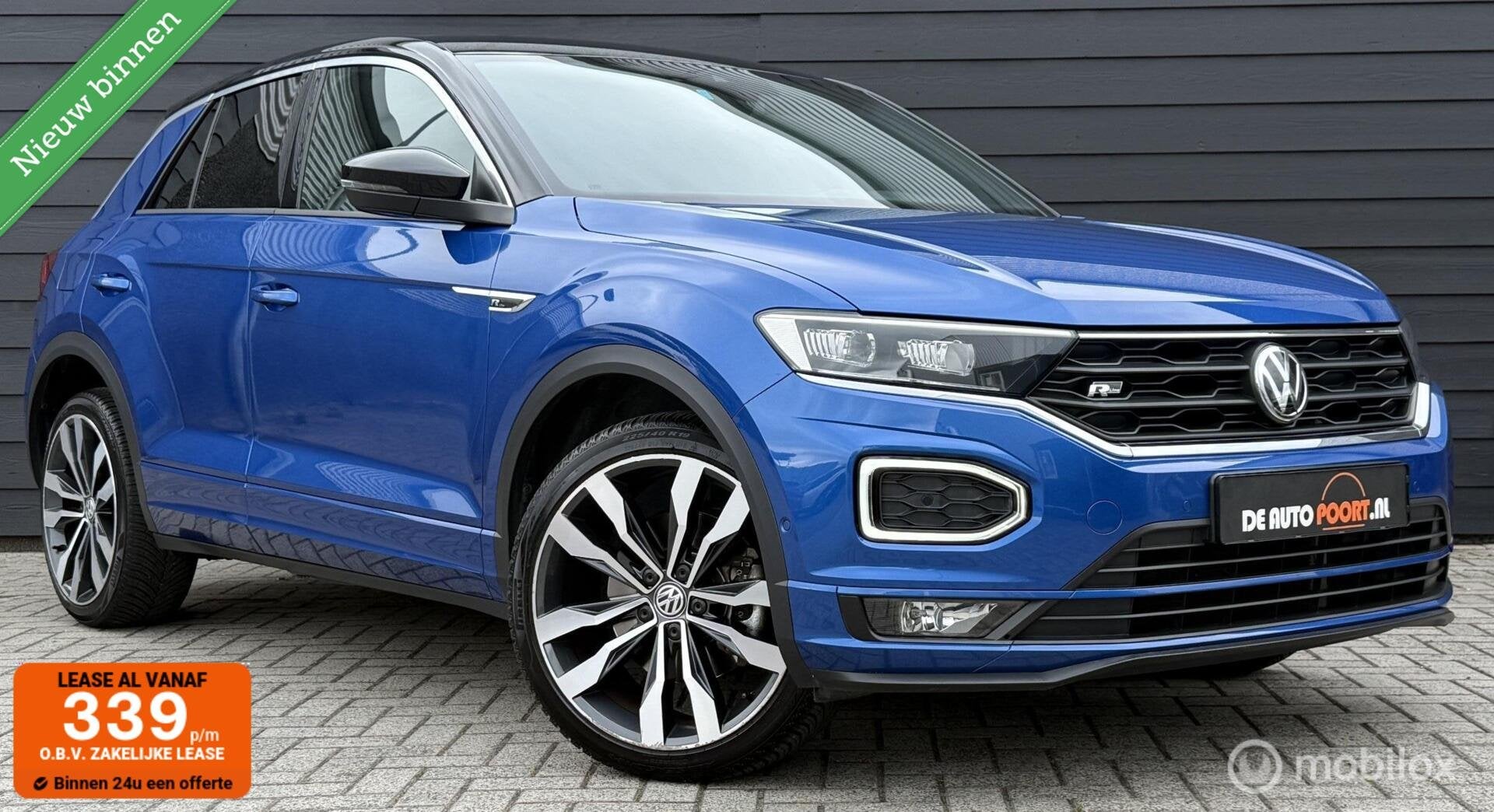 Volkswagen T-Roc 1.5 TSI DSG R-line/Carplay/Camera/LED/Clima, Auto's, Volkswagen, 4 cilinders, Blauw, Bedrijf, 19 km/l