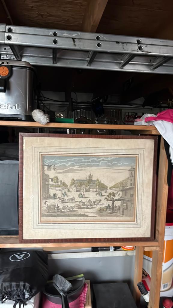Gedetailleerde ingekleurde kopergravure Leiden, 18e/19e eeuw, Antiek en Kunst, Kunst | Etsen en Gravures, 57 cm, Handgekleurd