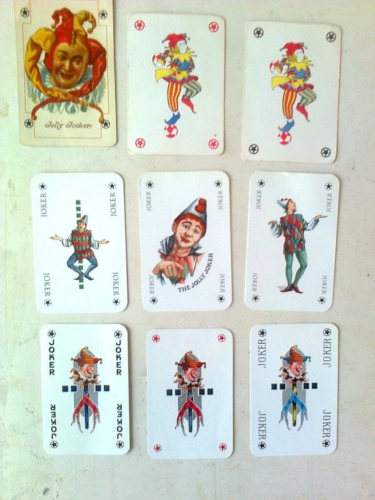 9 jokers K 14 v verzenden €1,50, Verzamelen, Ophalen of Verzenden, Zo goed als nieuw, Joker(s)