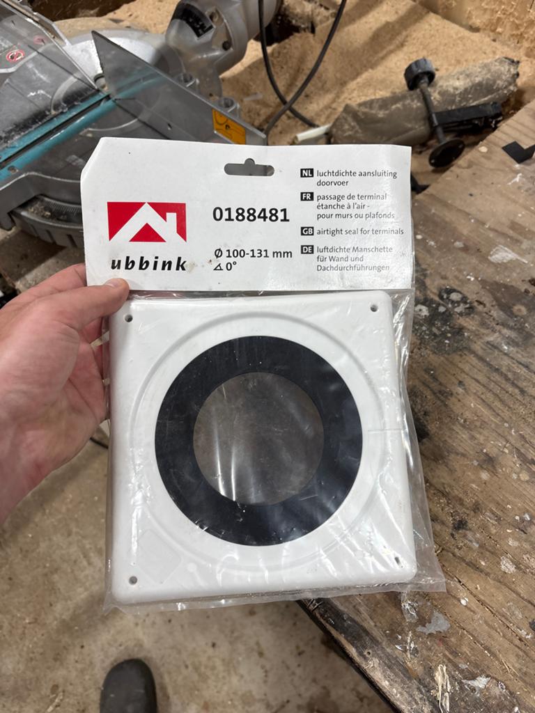Ubbink Luchtdichte Aansluiting Doorvoer Ø100-131mm, Ophalen of Verzenden, Nieuw