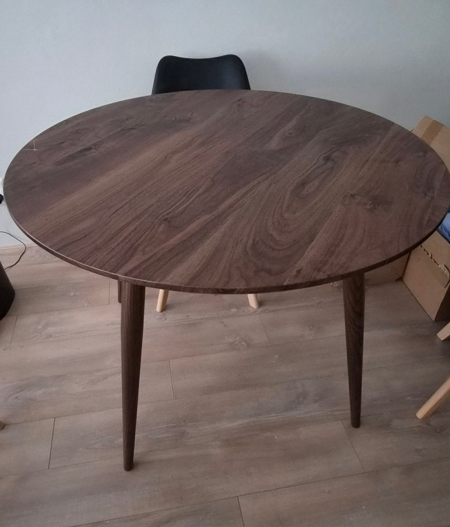 Lavis Sanford ronde eettafel bruin / donkerbruin 100 cm, Ophalen, Scandinavisch, modern, minimalistisch, Gebruikt, Rond