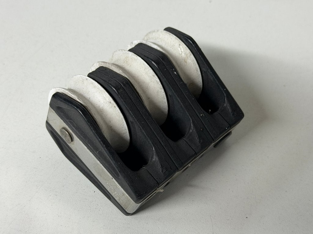 Rutgerson 3 schijfs blok 50 mm tot 12 mm lijn, Watersport en Boten, Accessoires en Onderhoud, Ophalen of Verzenden, Gebruikt, Lijn of Blok