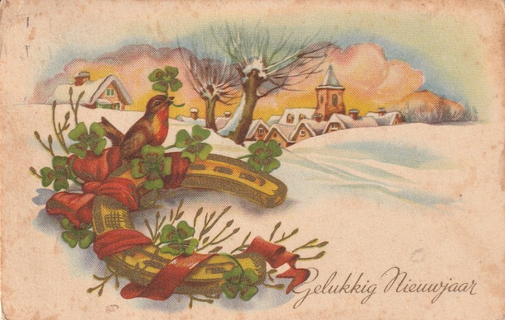 Gelukkig Nieuwjaar 1951, Ophalen of Verzenden, 1940 tot 1960, Gelopen, Feest(dag)