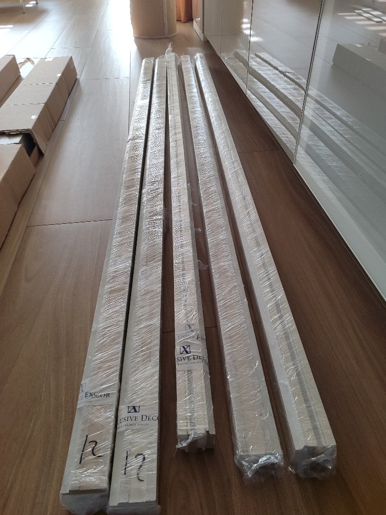 48 m 20 lengtes MDF plinten 15x70 recht wit Ral 9001 gelakt, Ophalen, Nieuw, Mdf, 200 tot 250 cm