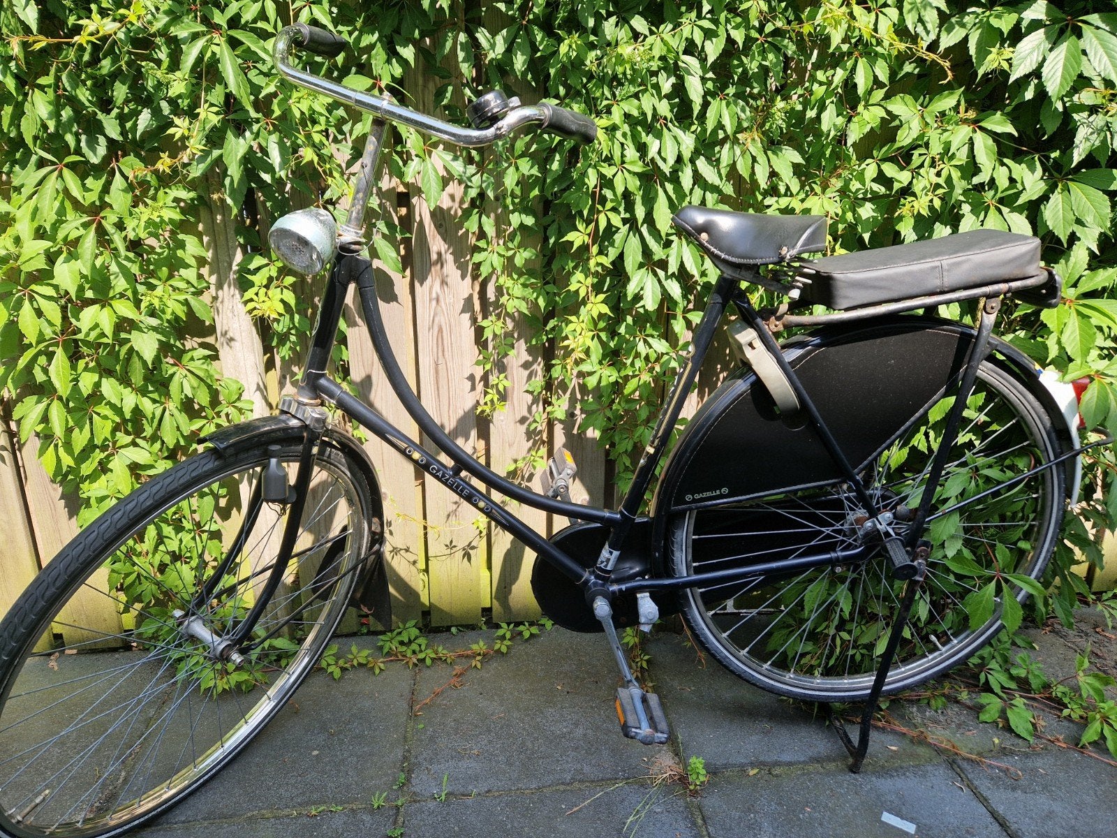 Vintage Gazelle Damesfiets - Klassiek Zwart, Fietsen en Brommers, Fietsen | Dames | Damesfietsen, Ophalen, Terugtraprem, Gebruikt