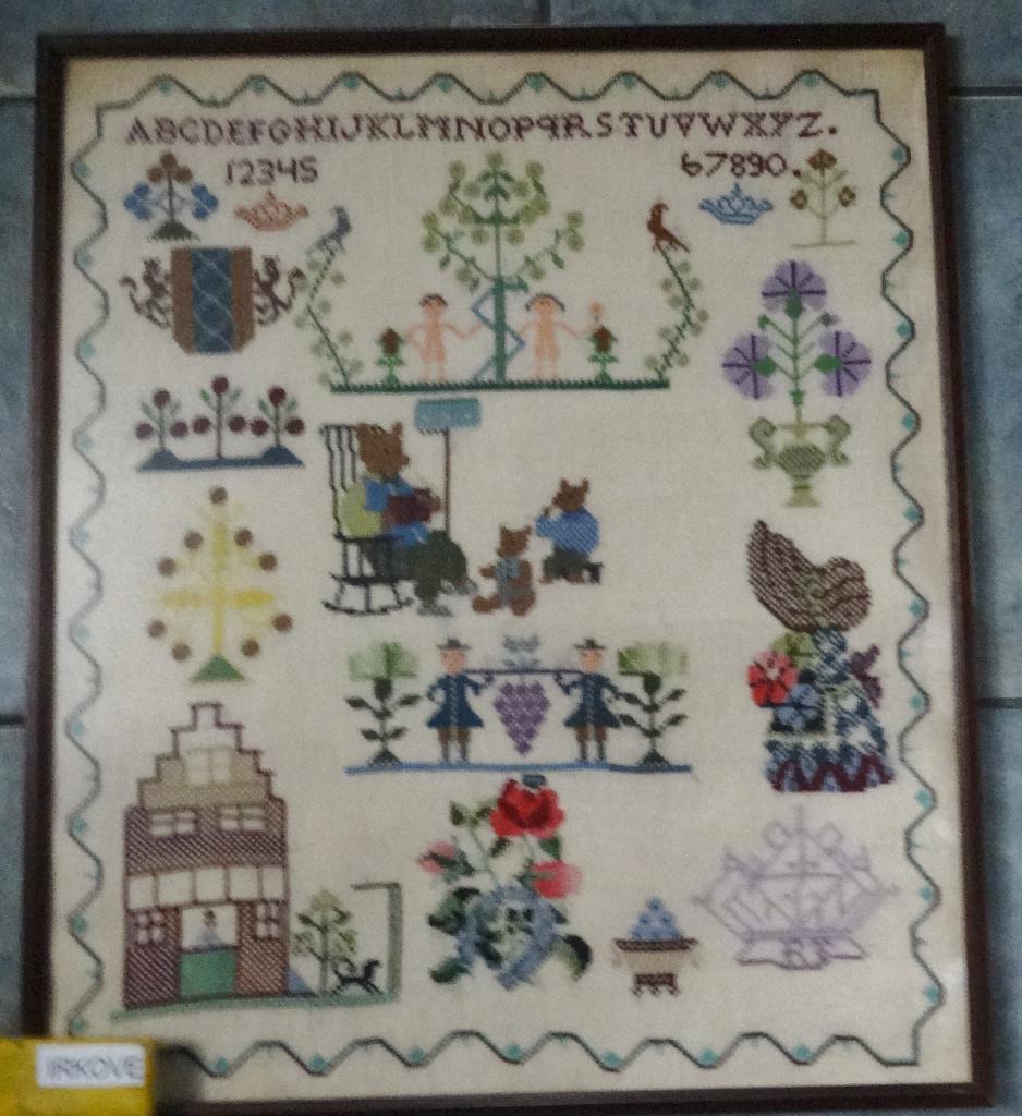 FRAAIE MERKLAP MET LEUKE MOTIEVEN * In Lijst *, Verzenden, 49 cm, 57 cm, Textiel