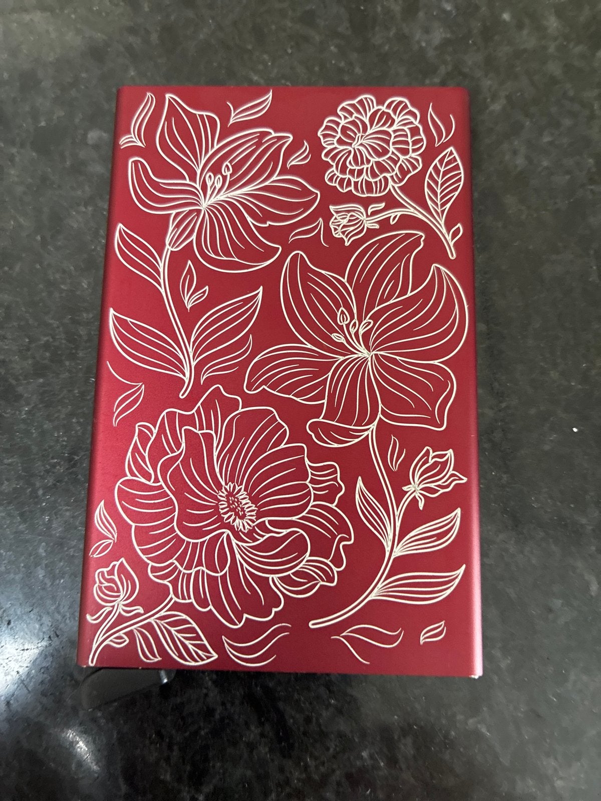 Secrid Pashouder - Rood met Bloemenprint, Sieraden, Tassen en Uiterlijk, Portemonnees, Ophalen of Verzenden, Gebruikt, Rood, Overige merken