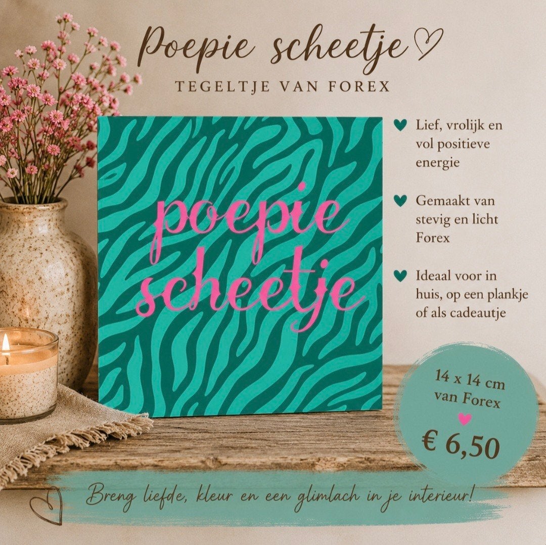 Mooie tegelje forex - poepie scheetje, Ophalen of Verzenden