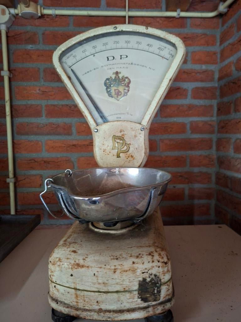 Oude weegschaal  (werkt nog goed), Ophalen of Verzenden, 500 gram of grover, Personenweegschaal, Minder dan 10 kg